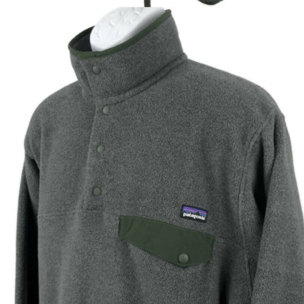 Men's Gray Synchilla® Snap-T® Fleece Pullover